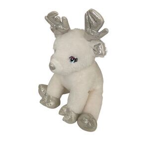 The Bear Factory Reindeer Stuffed Animal Plush 11" White Vintage 2001
